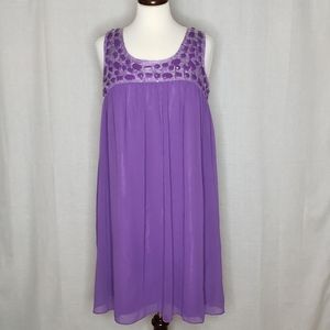 Kaelyn-Max Sleeveless Summer Dress, Purple, Sz L